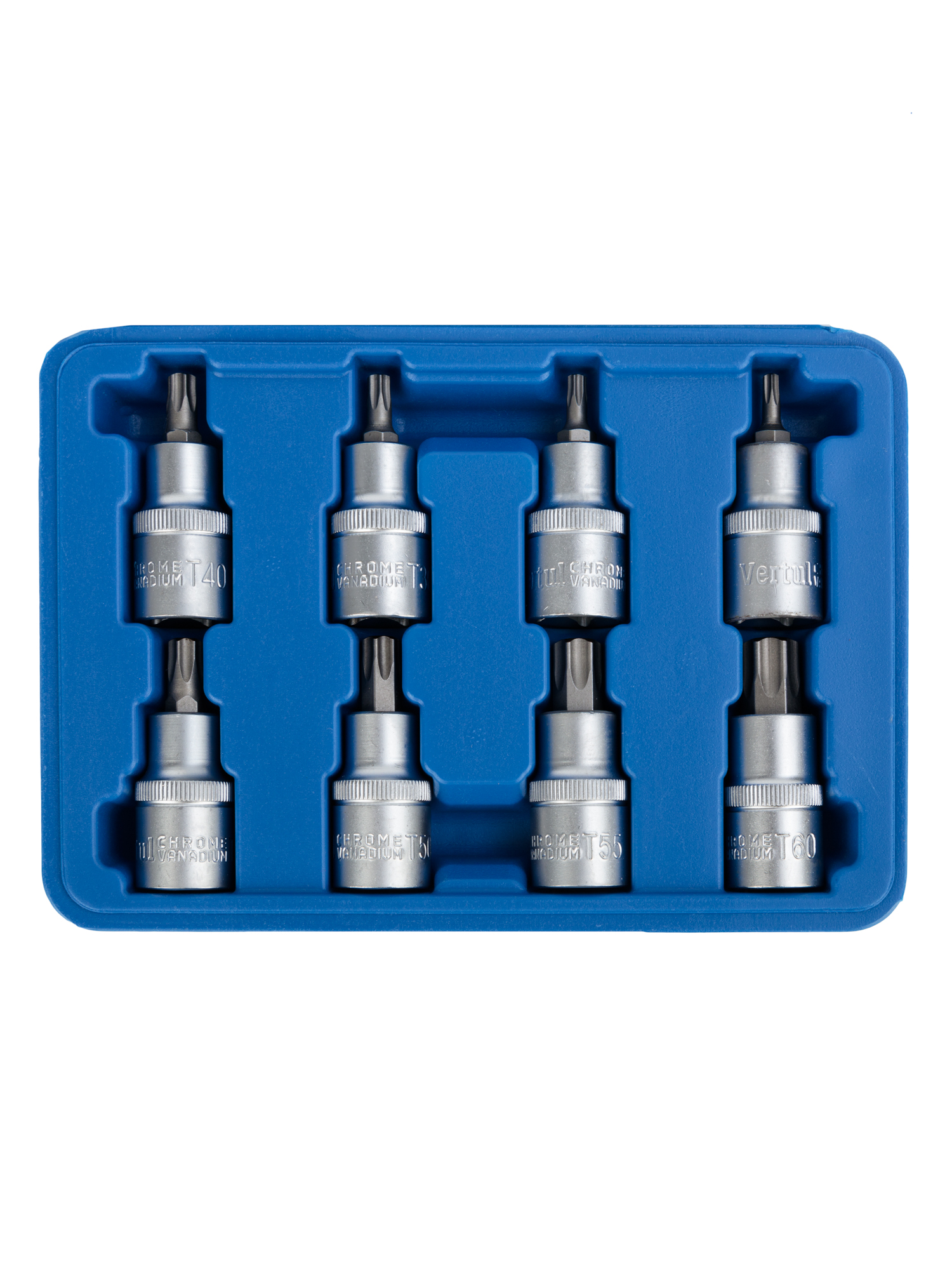 Набор головок со вставкой TORX 1/2", длина 55 мм, 8пр.