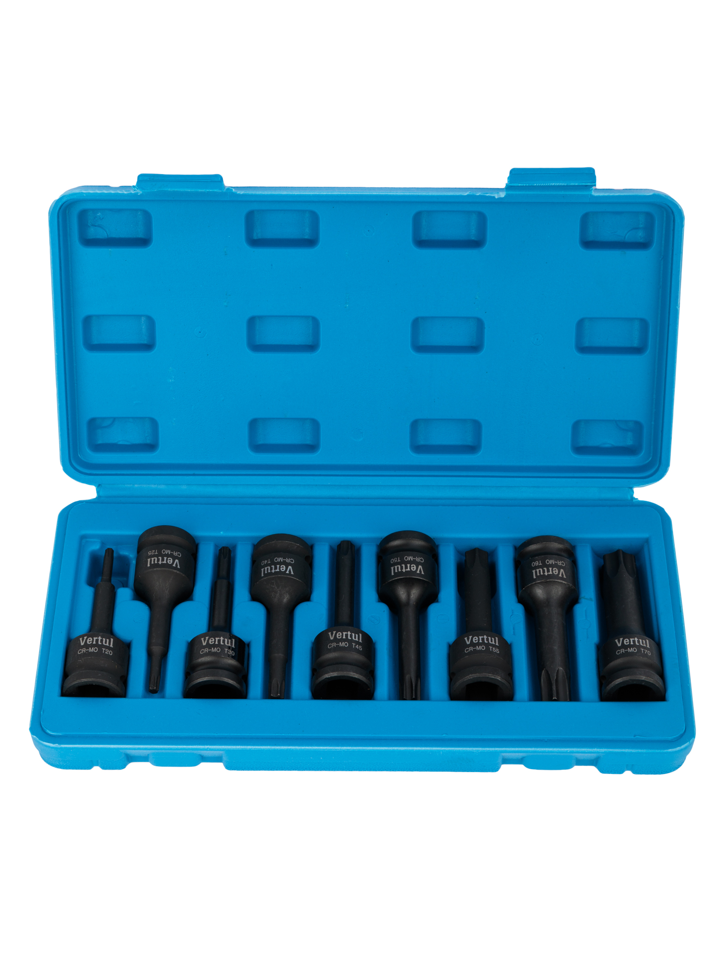 Набор ударных головок TORX 9 пр.