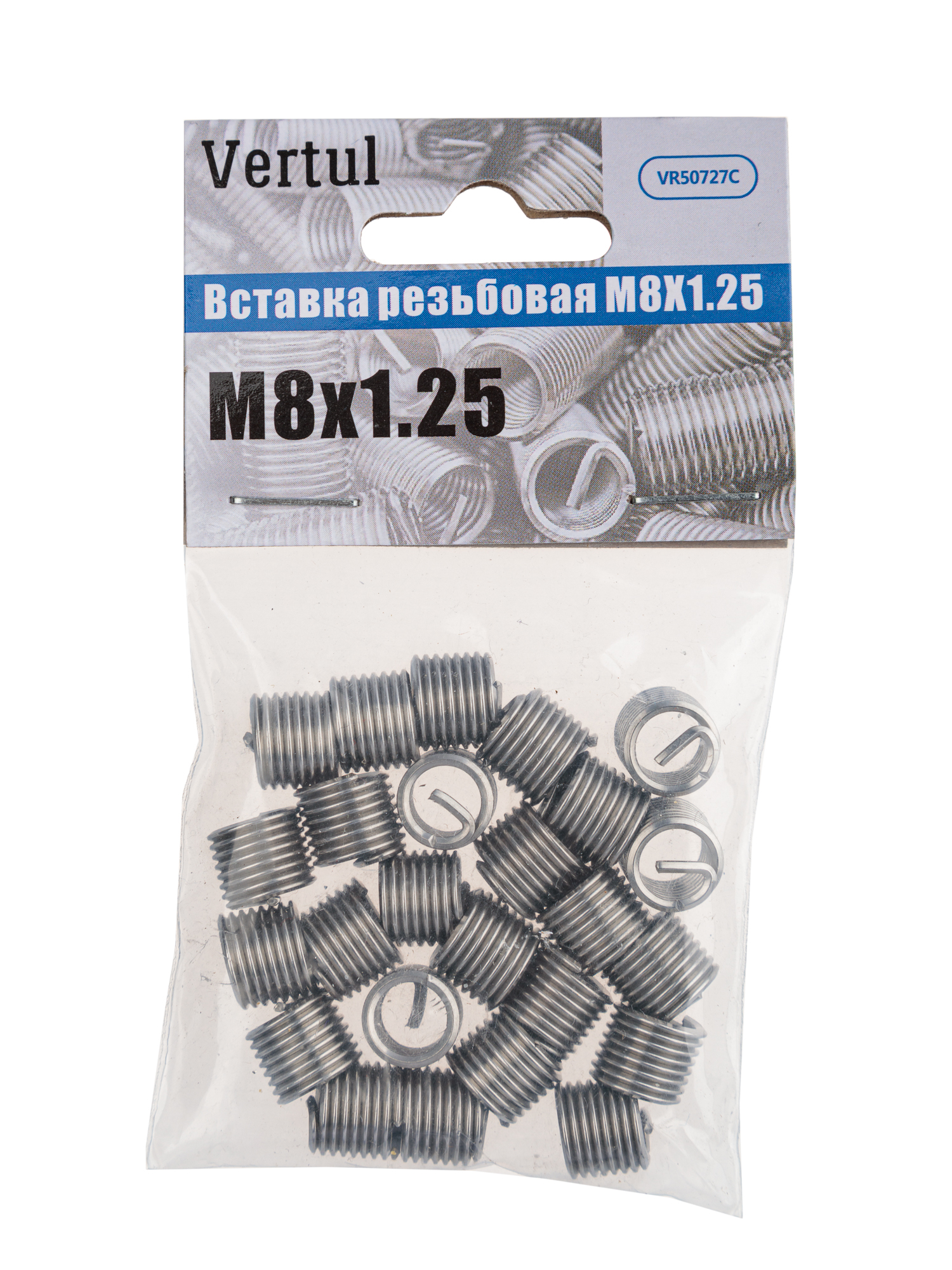 VR50727C Вставка резьбовая M8X1.25 (упак.25шт) Vertul